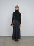 Point Mixed Turtleneck Dress